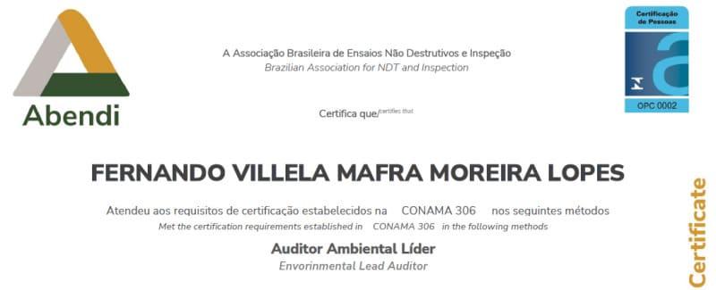 Auditor Ambiental Certificado E Qualificado