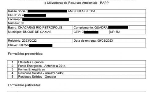 Relatório Anual de Atividades Potencialmente Poluidoras Relatório Anual de Atividades Potencialmente Poluidoras